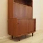 Teak bookcase with bar cabinet and secretary, Dammand & Rasmussen, Denmark, 1960s