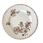 Antique polychrome ironstone dish from Salins, Saxon model.