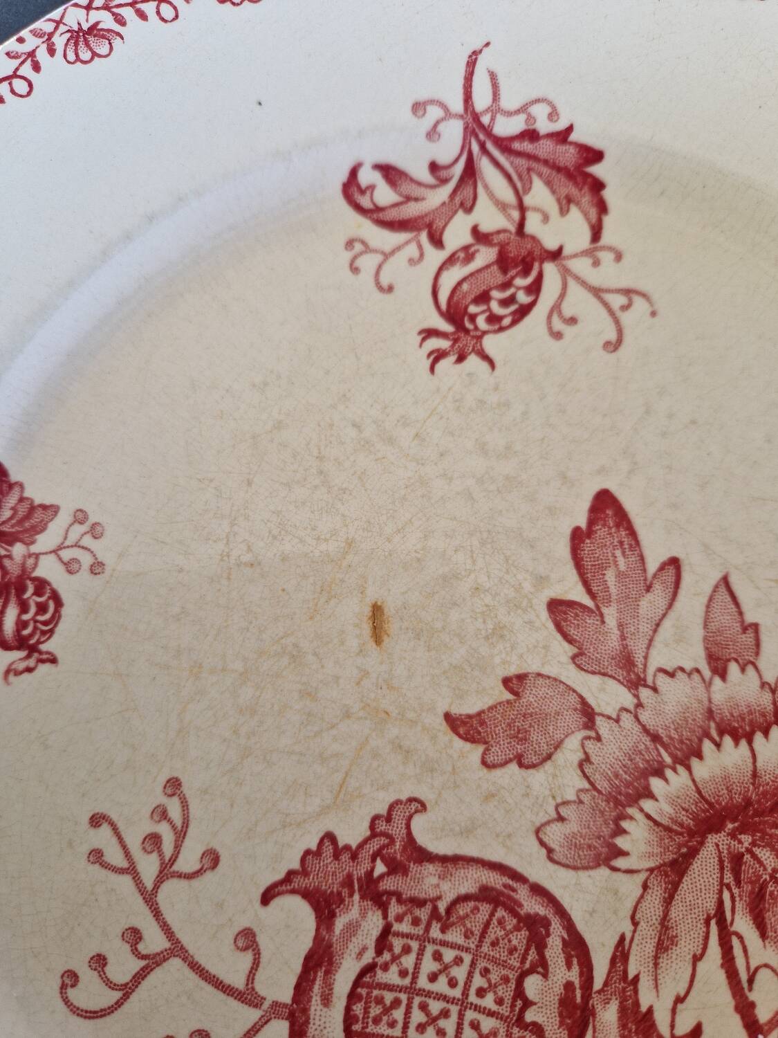 Set of 6 dinner plates from Sarreguemines, Alma model