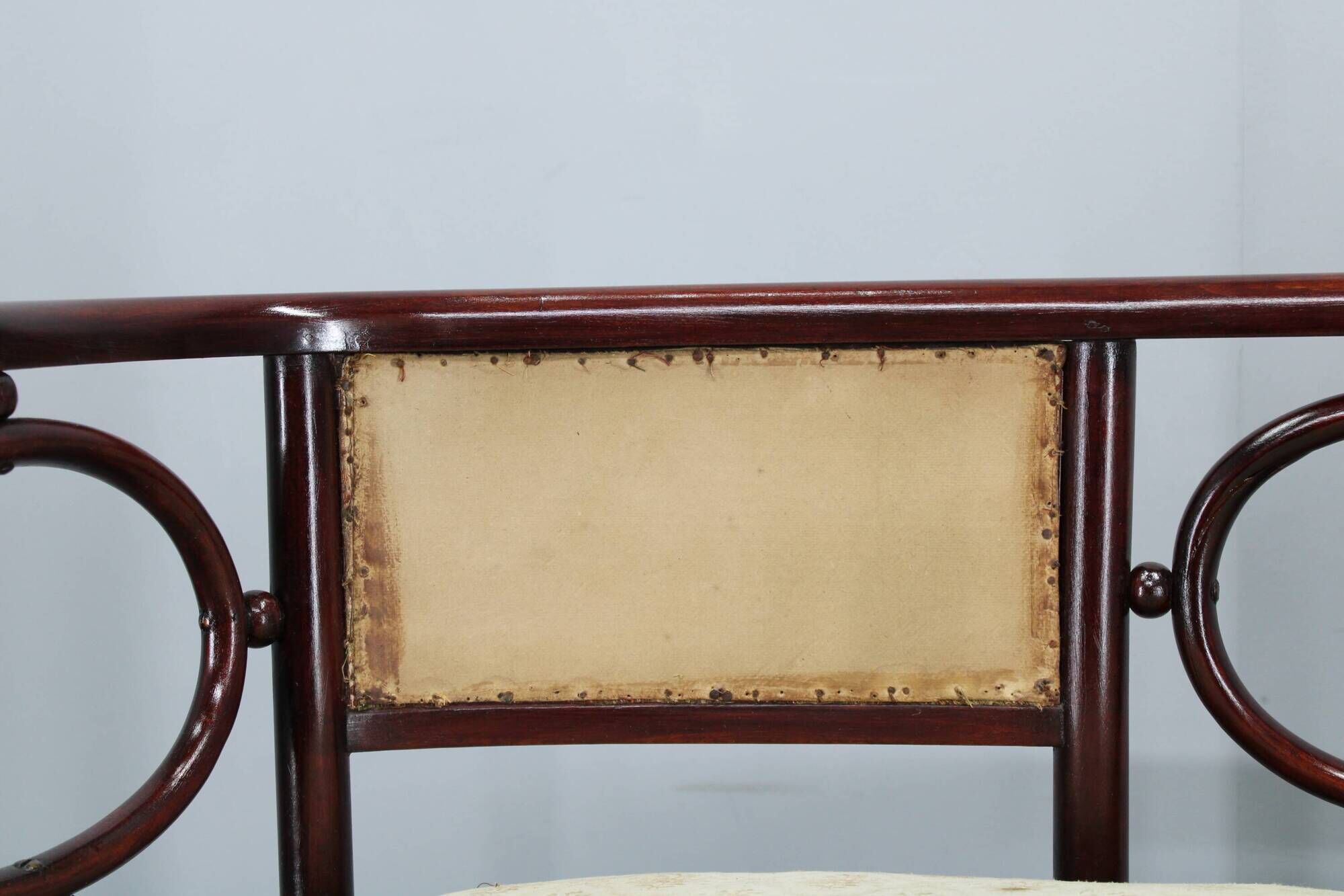 Josef Hoffmann Variation of Art Nouveau "Fledermaus" sofa by Fischel