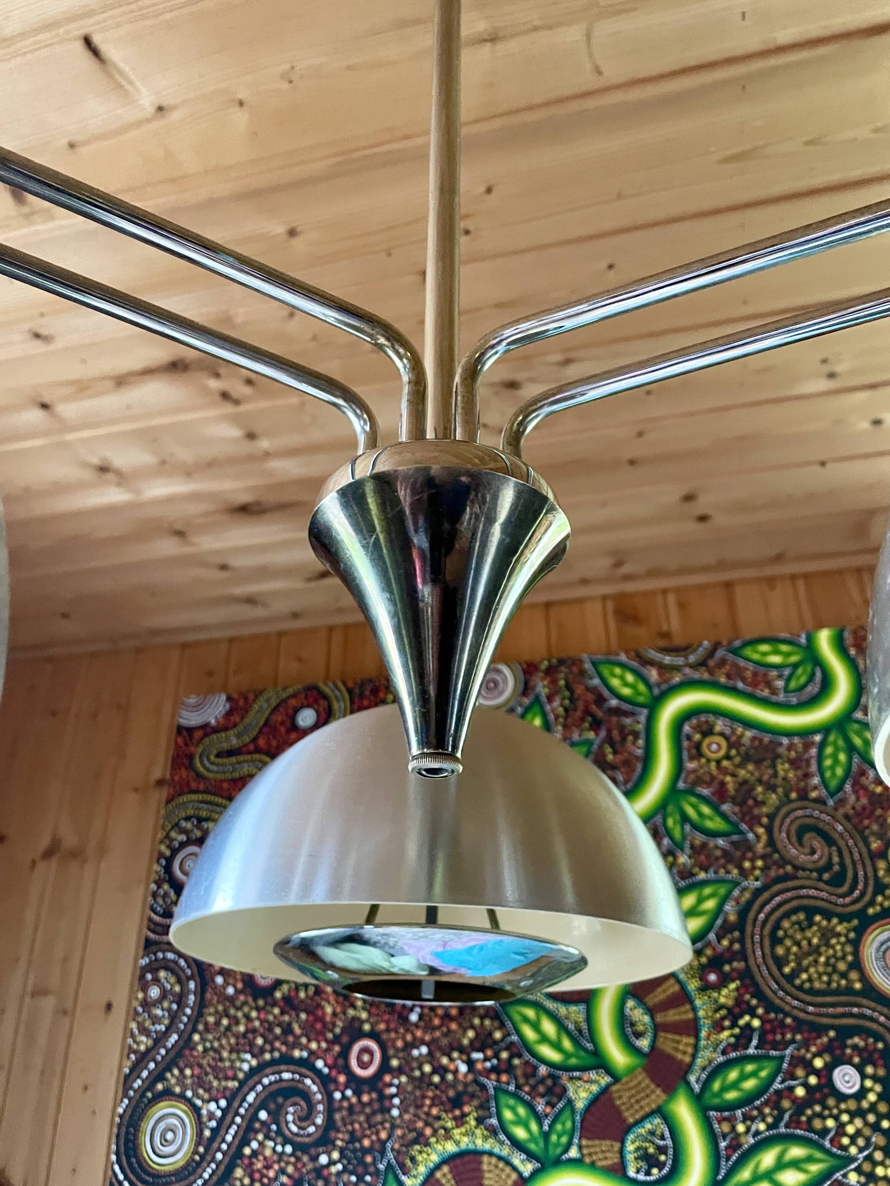 Chandelier, Space Age ceiling light, Design by "Jean Gandelin", vintage, from the 70s