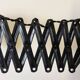 Industrial Black Enamel Scissor Wall Lamp, 1930s