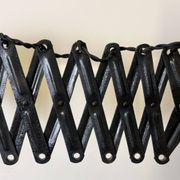 Industrial Black Enamel Scissor Wall Lamp, 1930s