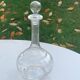 Elegant and vintage transparent glass wine decanter