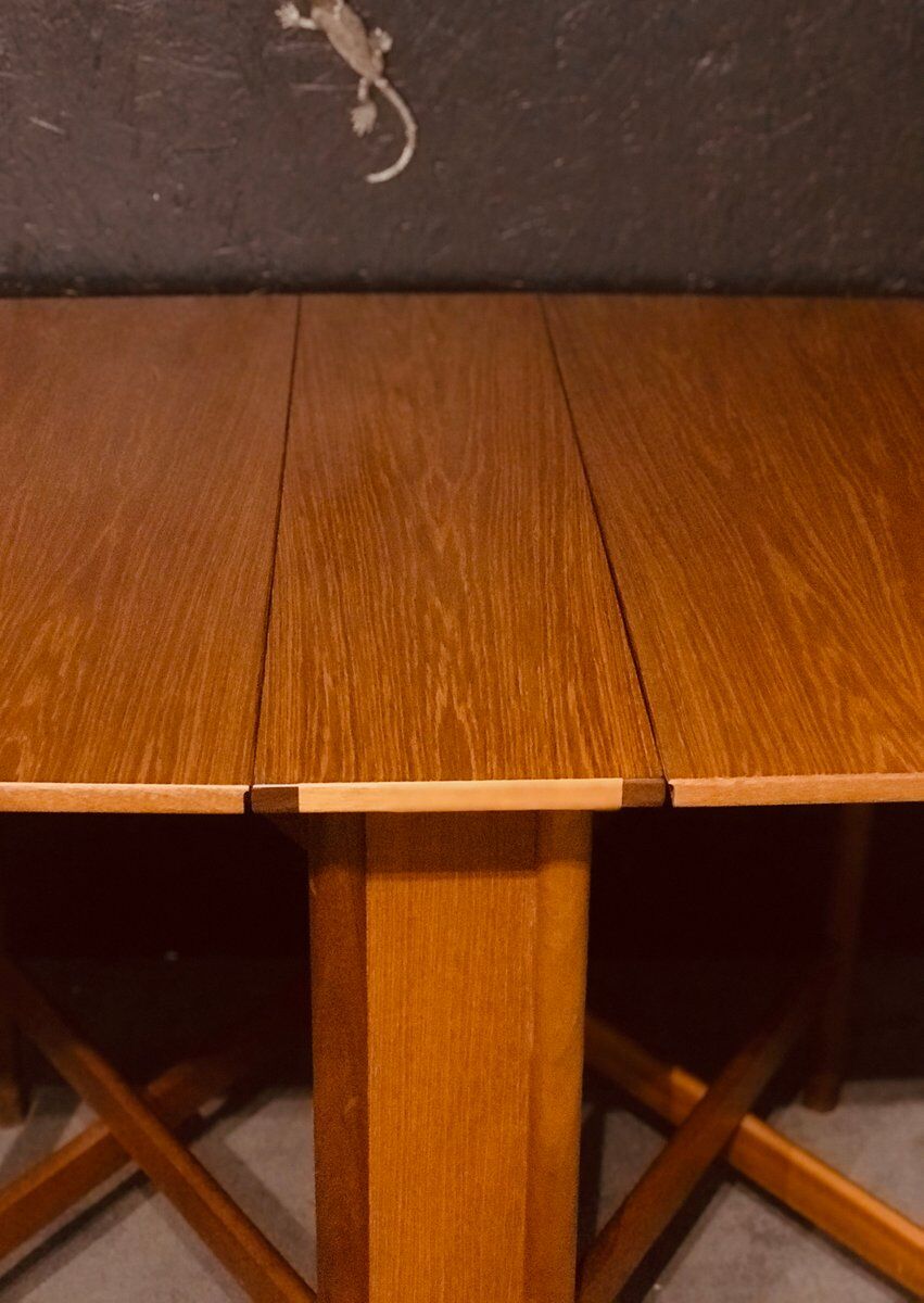 Mid-century teak folding table
