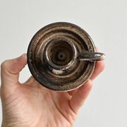 Rustic ceramic candlestick