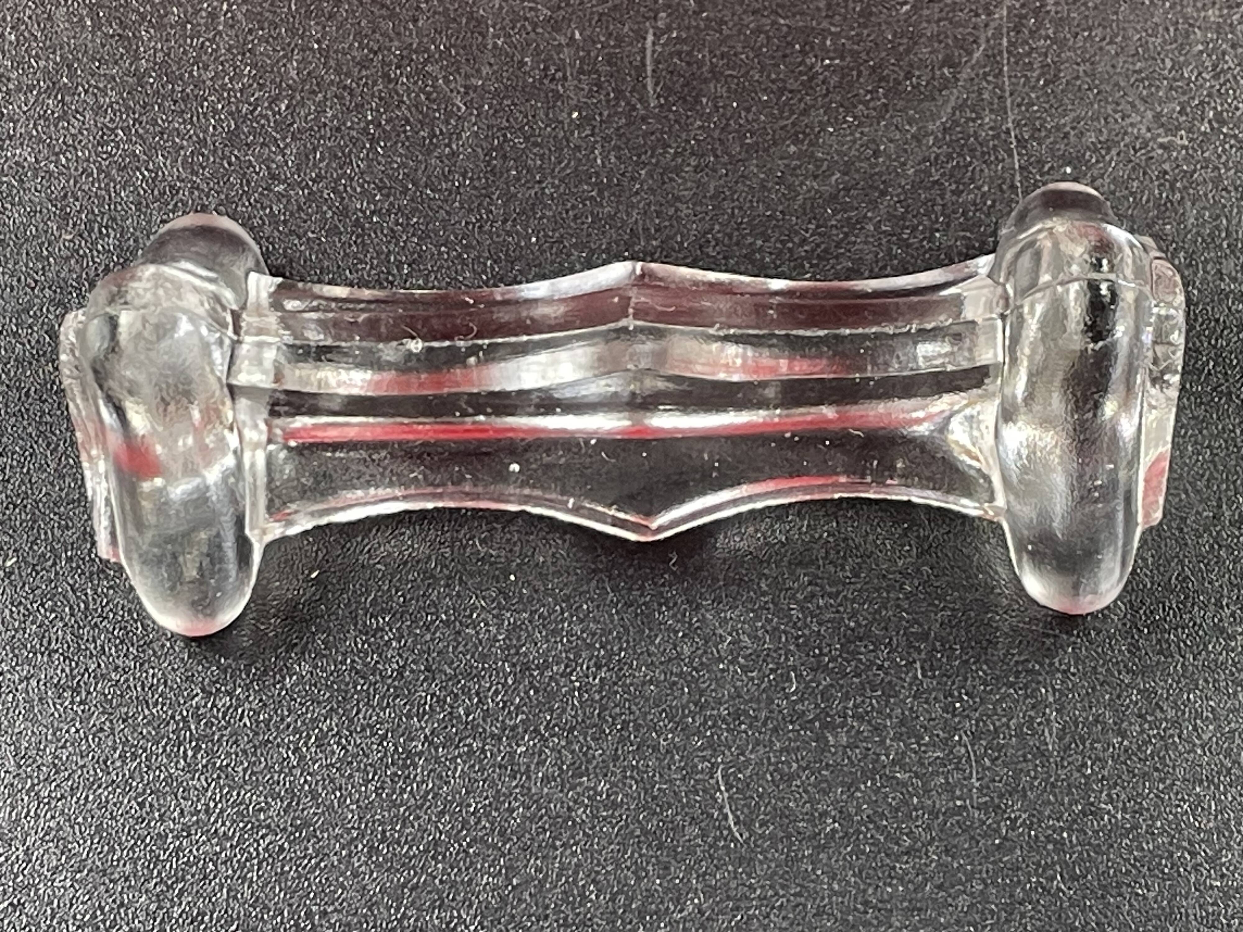 Set of 6 molded glass knife holders (knife rests)