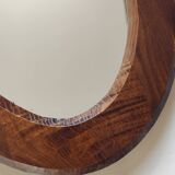 Vintage oval wooden mirror