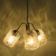 Mid-century chandelier, chrome and glass, Belgium 1960