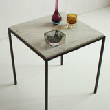 Square carrara marble side table, 1960