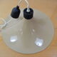 Mid-century Brown Lacquered metal Pendant circa 1980's.