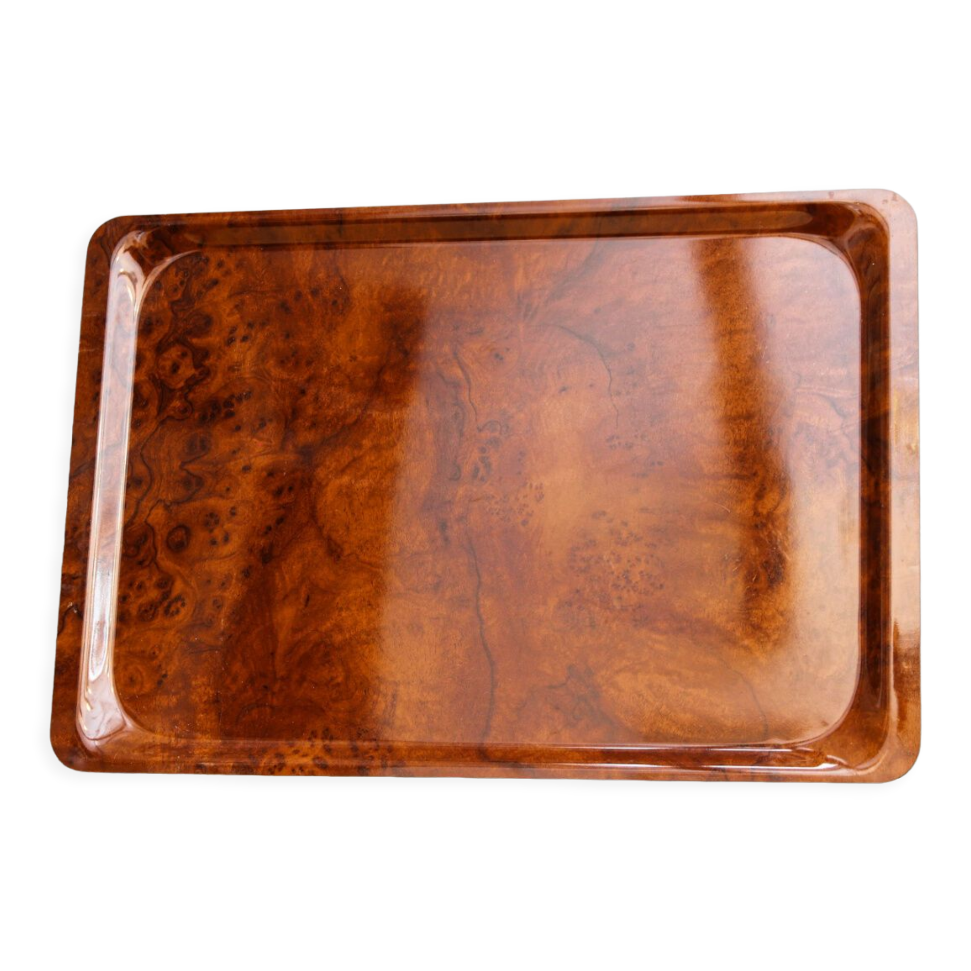 Wood imitation serving tray