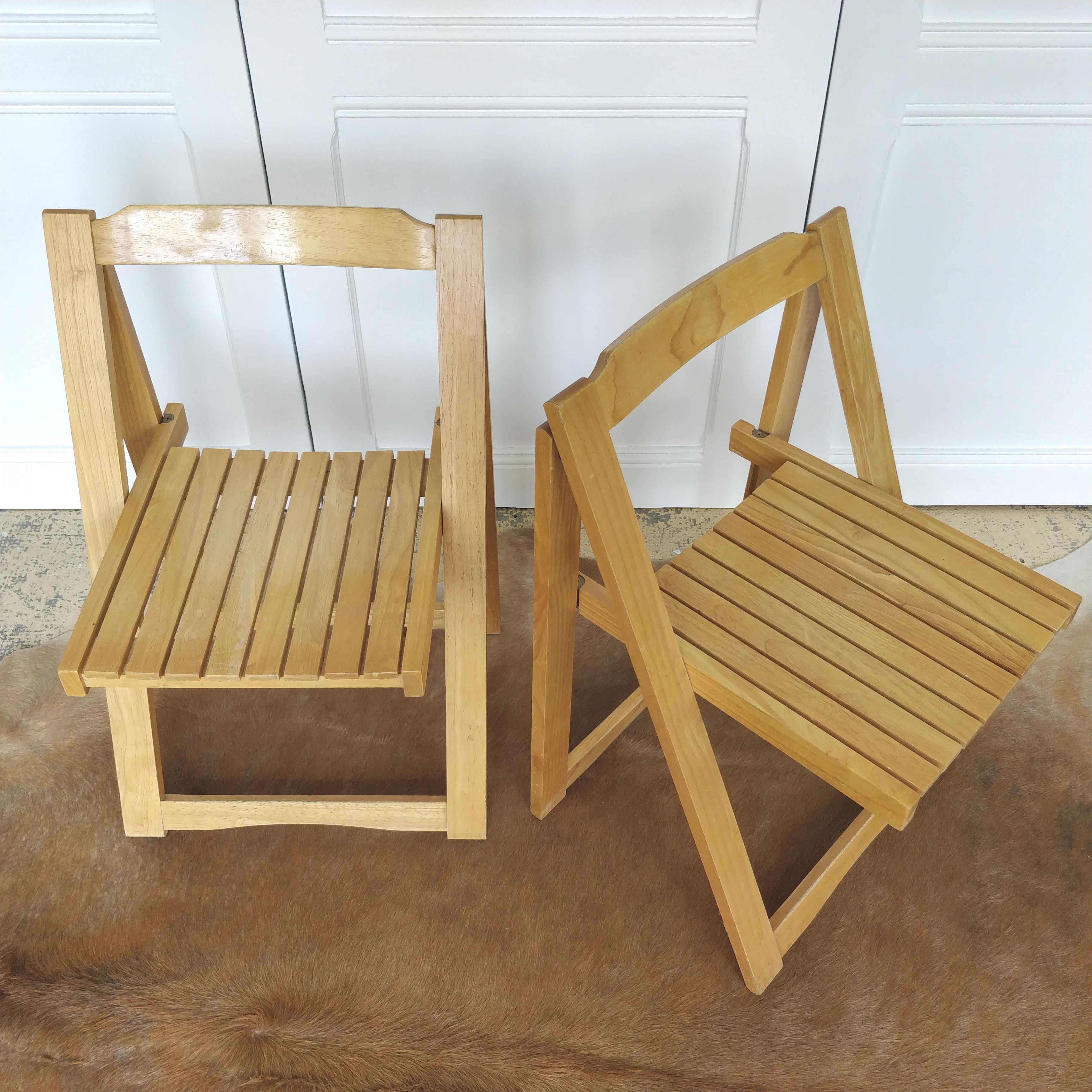 Pair of vintage folding chairs