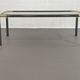 Gunmetal gold metal and smoked glass coffee table from the 70s