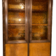 Art Deco display cabinet in oak with amber glass panels – 1930s