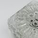 Square ceiling light in molded glass with relief
