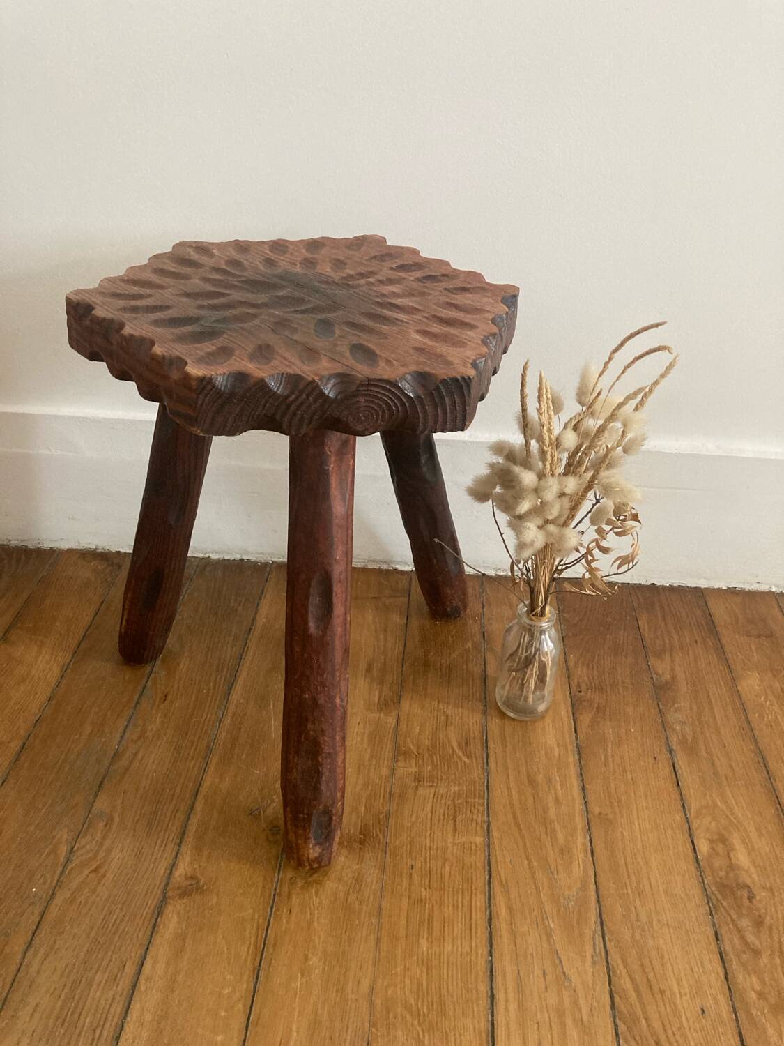 Brutalist tripod stool