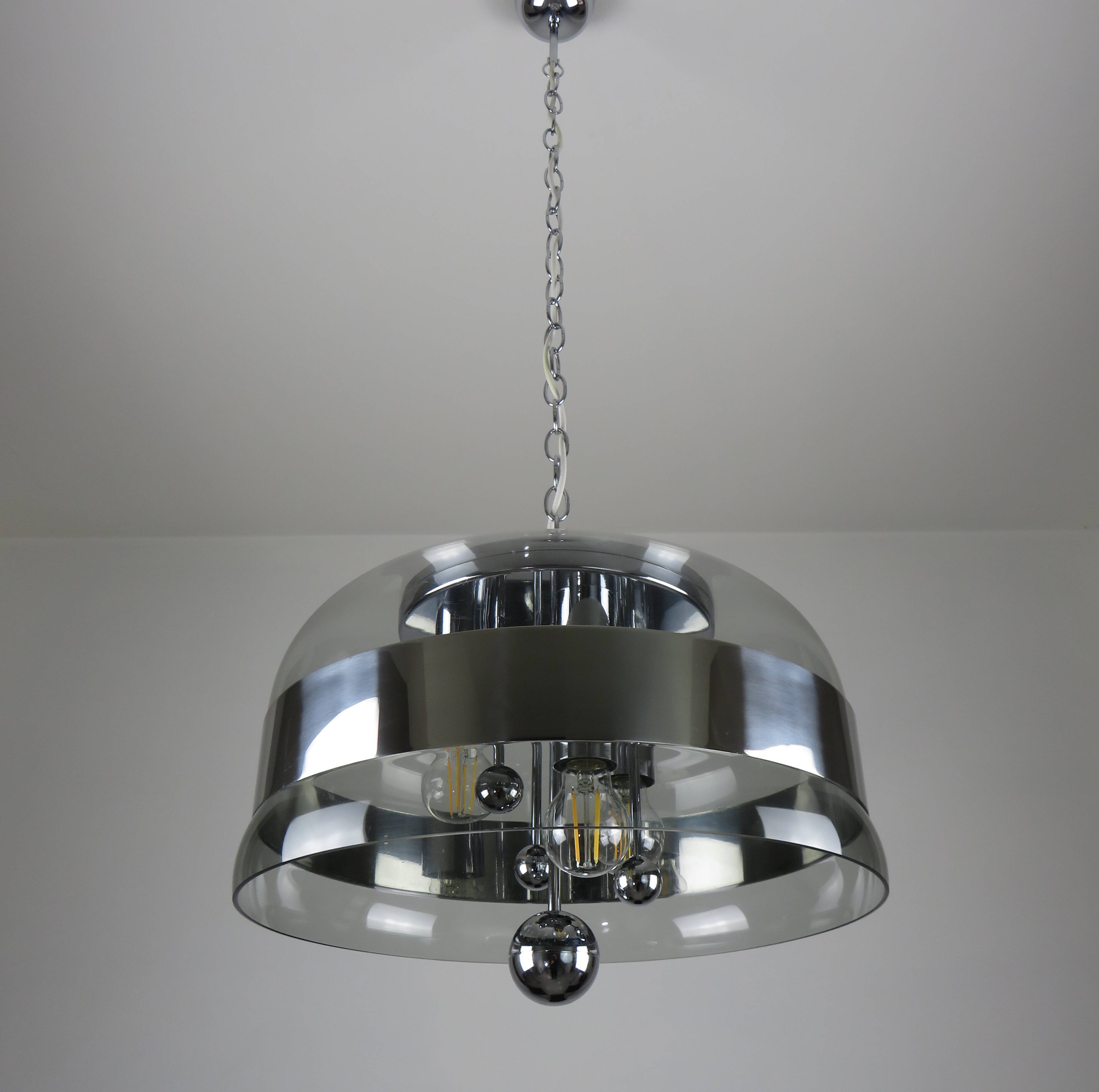 Space Age pendant light from Doria studio (Doria Leuchten Germany) 1970s