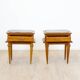 Art Deco bedside tables with marble tops, 1930s, set of 2