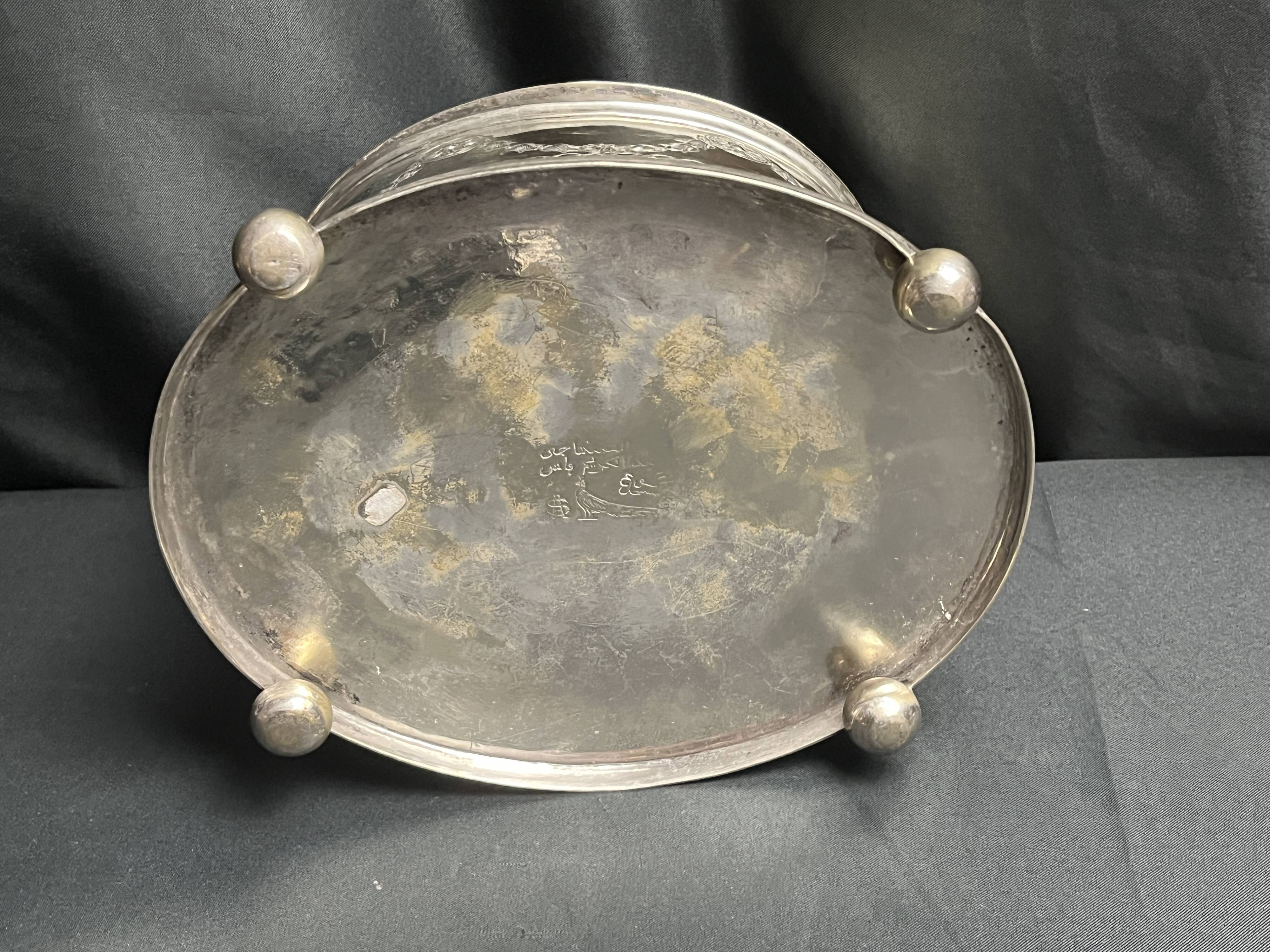 Crafts, Moroccan tea box, biscuits, silver-plated metal, 20th century