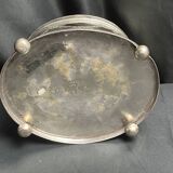 Boite à thé, biscuits en métal argenté, Maroc XXème