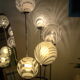 Lampadaire vintage 5 globes Mazzega en cascade