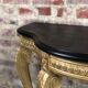 Louis XV style console in carved wood with waxed black wood top