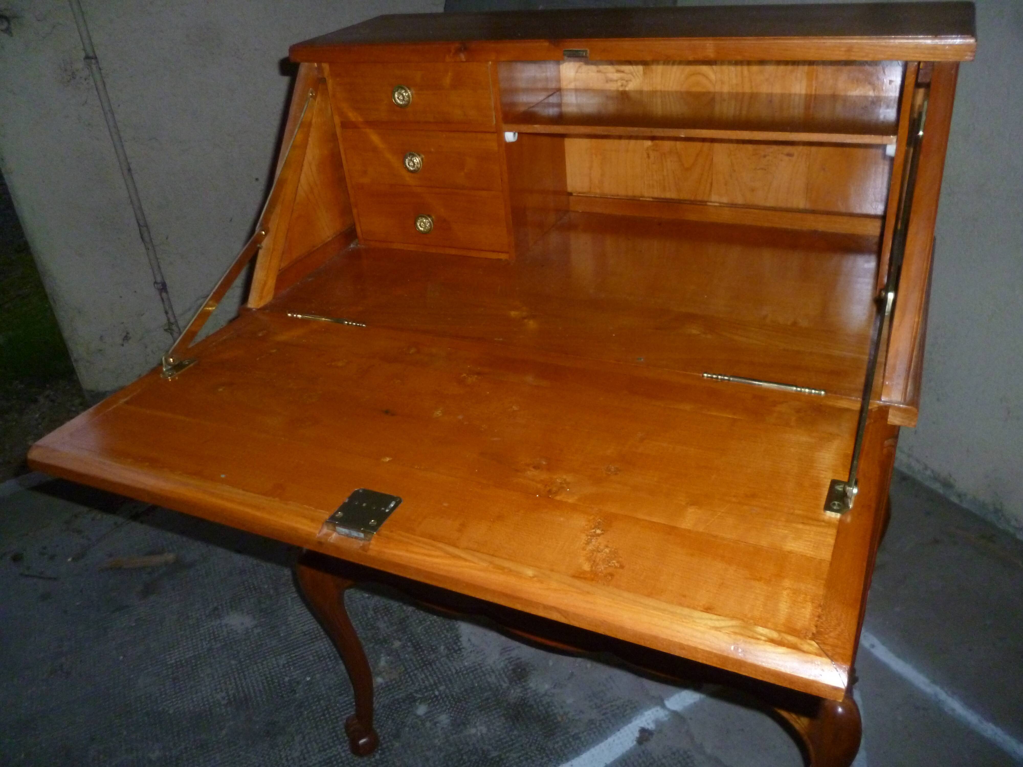 Louis XV style secretary in cherry wood