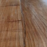 Elm farmhouse table with extensions for 6 to 10 people.