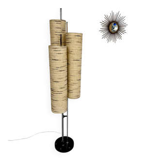 Vintage chrome lamp post from the 1970s by Lemag.