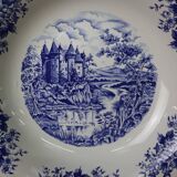 Vintage round hollow dish Sarreguemines Castle model