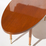 Table vintage, wood table, coffee table, coffee table, table oval, table feet compass, interior decorating, home décor, 60's
