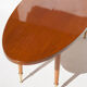 Table vintage, wood table, coffee table, coffee table, table oval, table feet compass, interior decorating, home décor, 60's