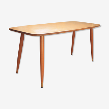 Table basse bois pieds compas