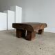 Asian solid wood quadripod brutalist coffee table H30 L81 l42
