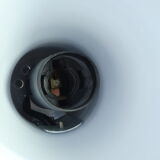 Vintage articulated desk lamp in beige metal years 70