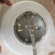 Ceiling light. Rounded dome fixture. Vintage 1970. White glass globe.