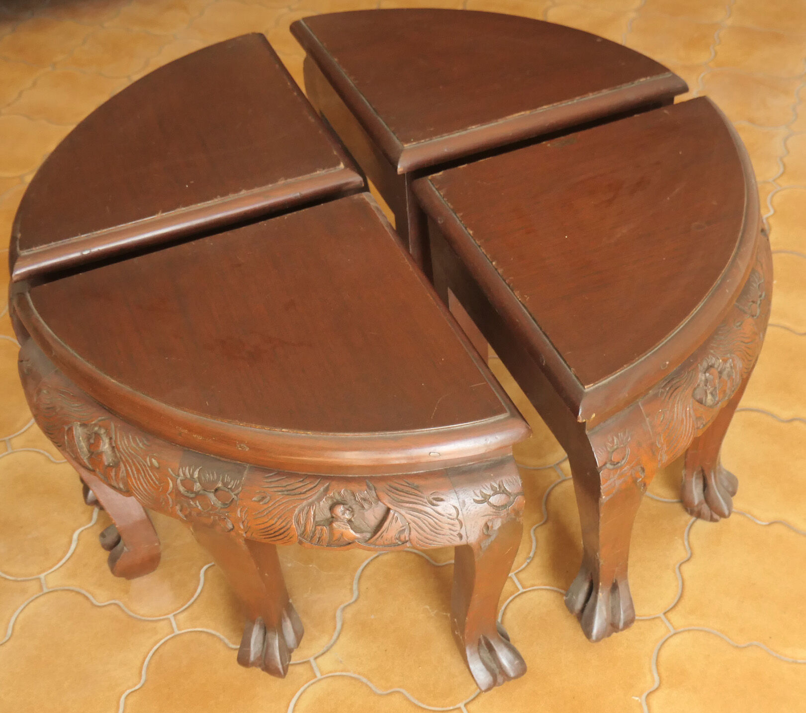 Chinese coffee table carved wood