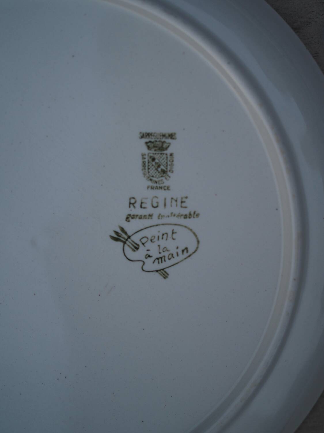 9 Sarreguemines plates, Régine model (Rare)