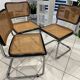 Set of 3 Cesca B32 chairs by Marcel Breuer, 1984.