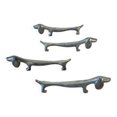 Quatre portes couteaux teckel 