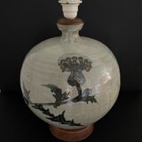 Vintage ceramic lamp Japan stoneware Mashiko