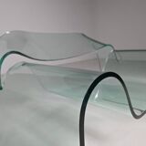 "Ghost" chair in glass by Cini Boeri for FIAM Italy, 1980s.
