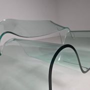 "Ghost" chair in glass by Cini Boeri for FIAM Italy, 1980s.