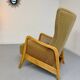 Vintage wingback recliner in Scandinavian design from the 1960s.