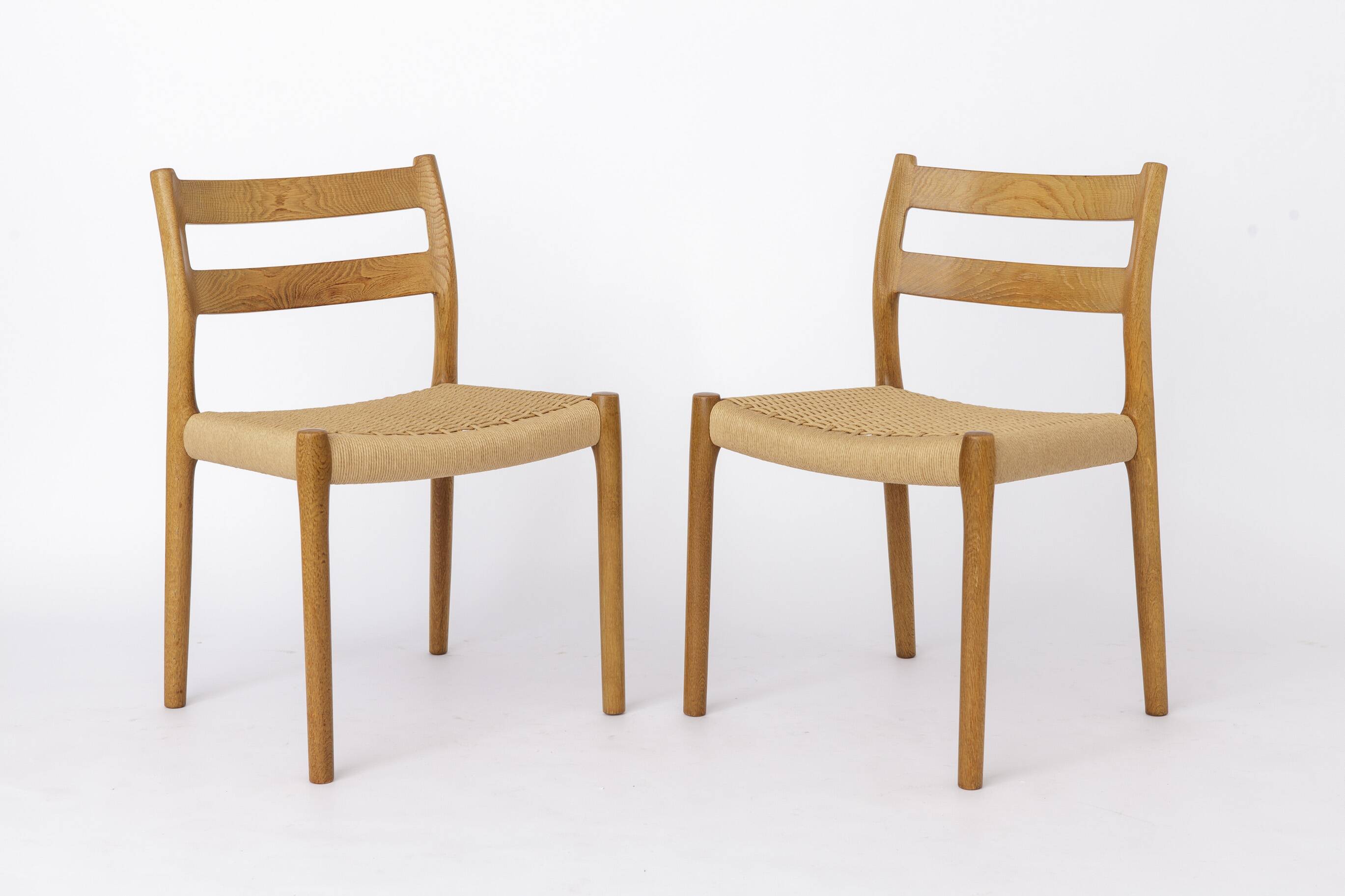 Niels Otto Møller Model 84 Dining Chairs Set of 4, Oak, 1970s Danish