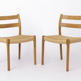 Niels Otto Møller Model 84 Dining Chairs Set of 4, Oak, 1970s Danish