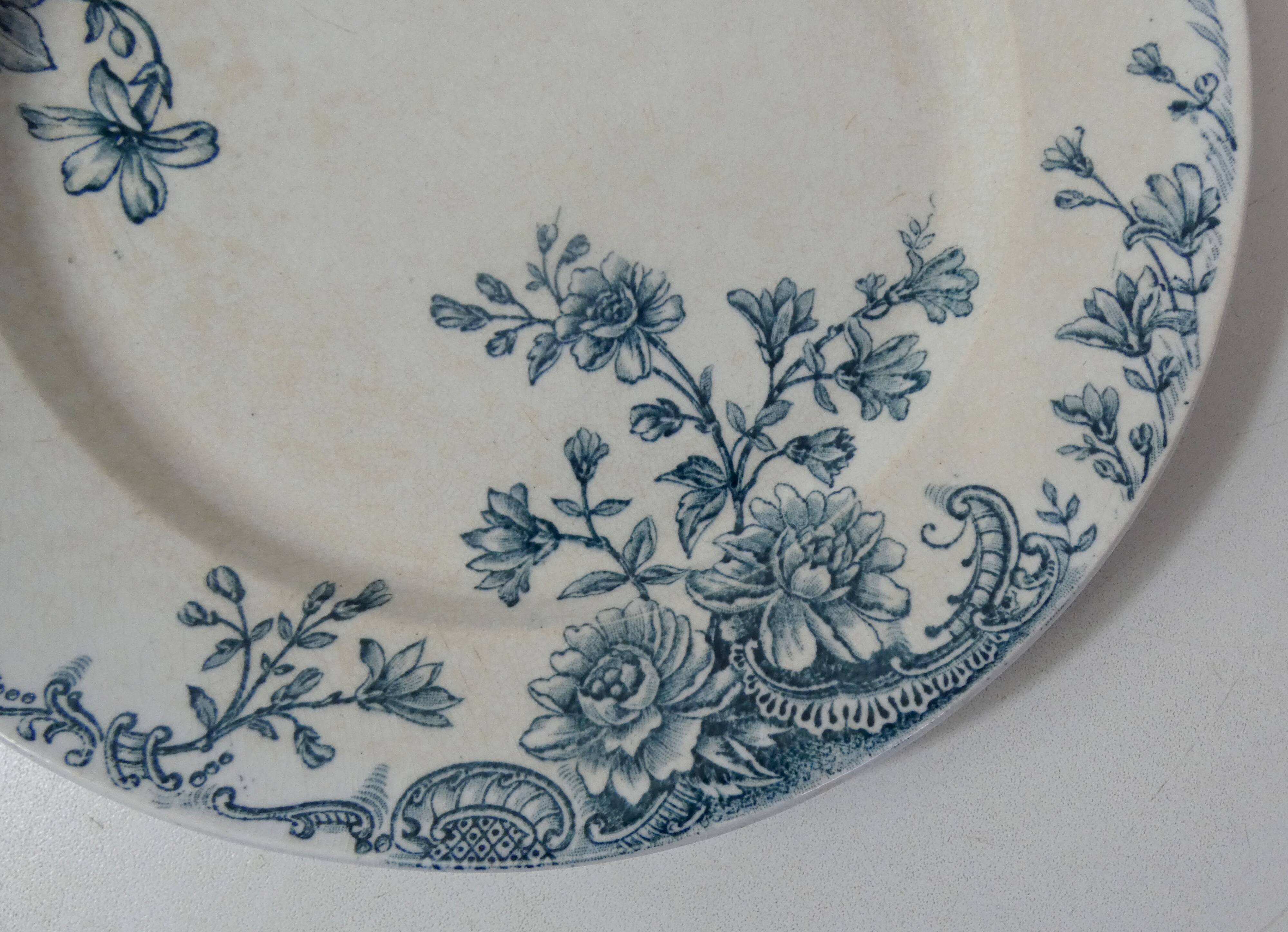 Iron earth 6 flat flower plates althaea