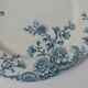 Terre de fer 6 assiettes plates fleurs althaea