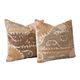 Set of 2 vintage embroidered cushion covers 56x67 cm